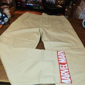 NEW Disney Marvel Mens Khaki Pants Trousers Adults Beige Size 40 x 30 w/ Tags